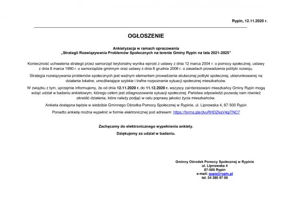 Ogłoszenie GOPS
