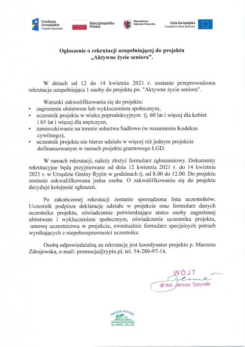Ogłoszenie_ rekrutacja uzupełniająca