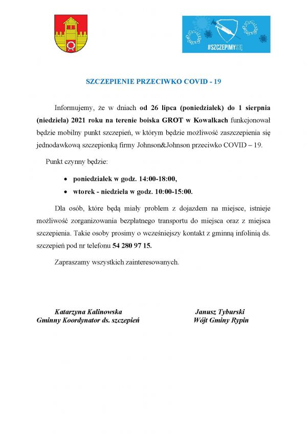MOBILNY PUNKT SZCZEPIEŃ