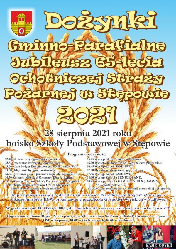 plakat dożynki Gminy 2021 ok