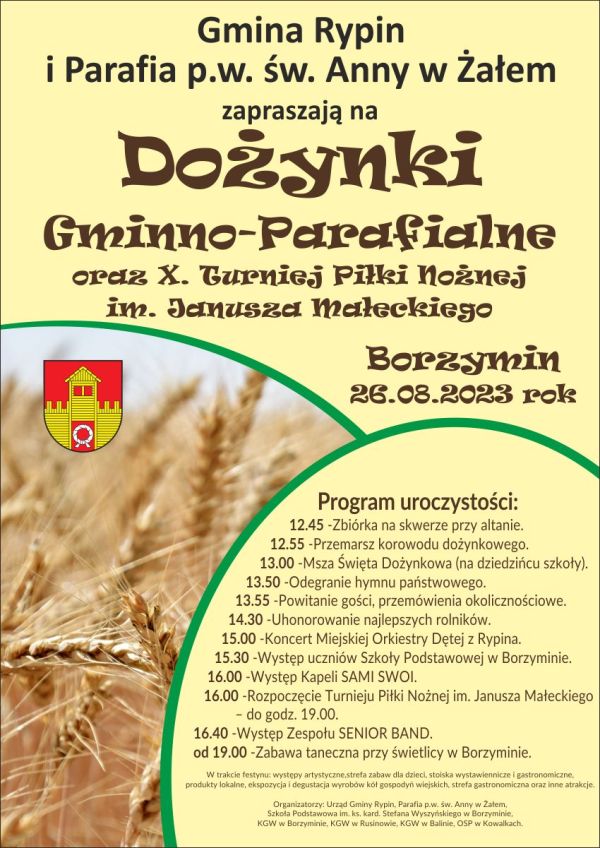 Gmina Rypin_dożynki_PLAKAT