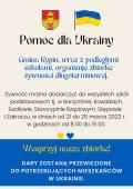 Zbiórka żywności dla mieszkańców w Ukrainie.